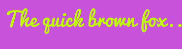 Image with Font Color BFFF00 and Background Color C753DB
